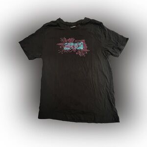 Men’s Hurley Black Tee with Pink and Blue Graphic Size M